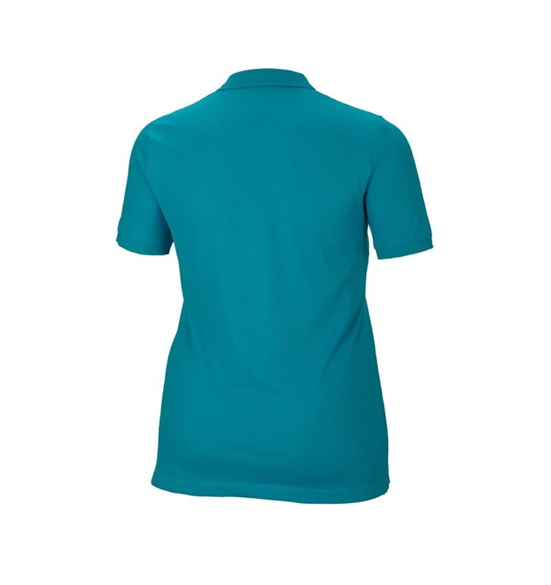 Plumbers / Installers: e.s. Pique-Polo cotton stretch, ladies', plus fit + ocean 3