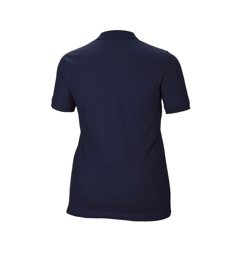 Gardening / Forestry / Farming: e.s. Pique-Polo cotton stretch, ladies', plus fit + navy 3