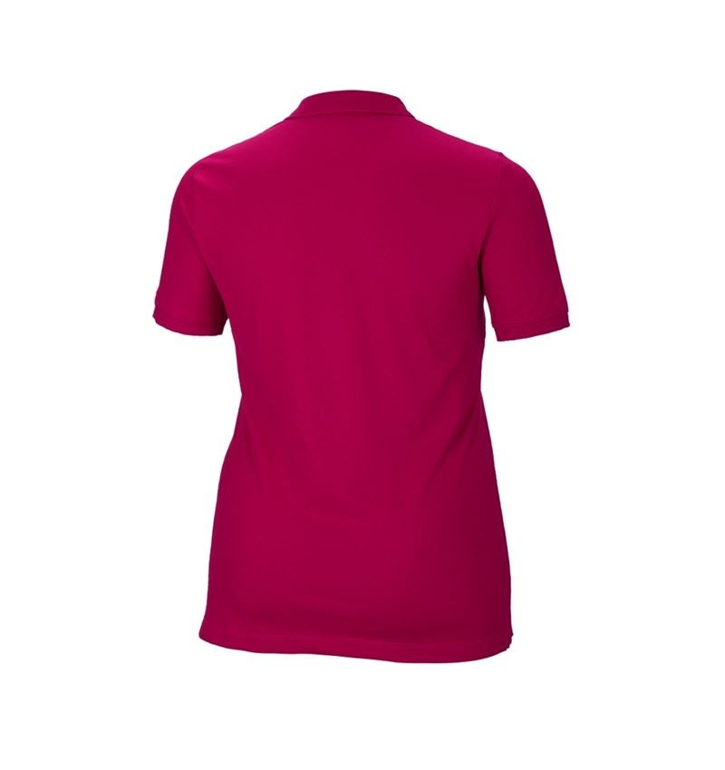 Shirts, Pullover & more: e.s. Pique-Polo cotton stretch, ladies', plus fit + berry 3
