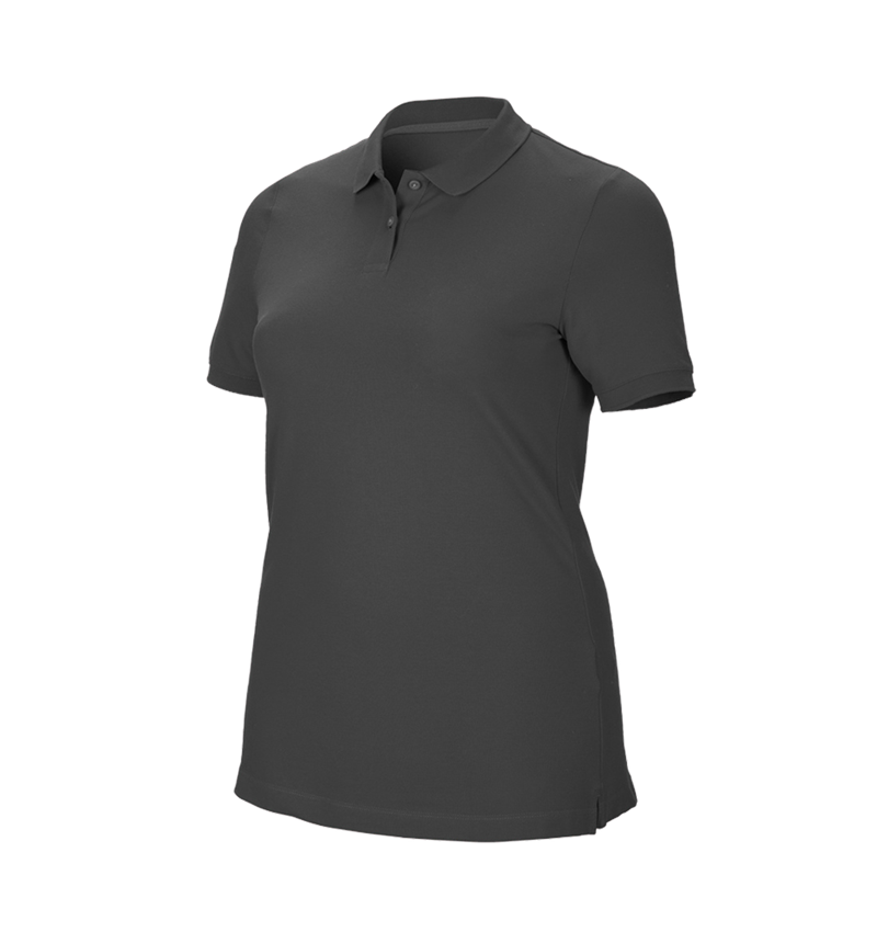 Plumbers / Installers: e.s. Pique-Polo cotton stretch, ladies', plus fit + anthracite 2