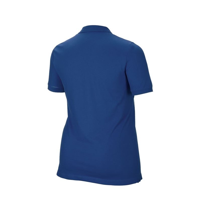 Plumbers / Installers: e.s. Pique-Polo cotton stretch, ladies', plus fit + alkaliblue 3