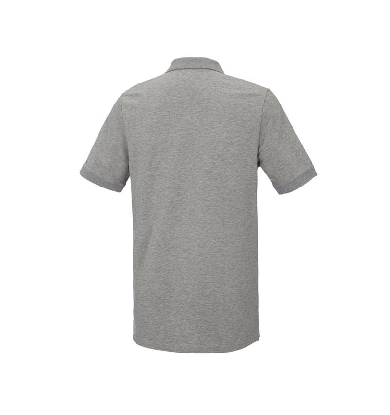 Shirts, Pullover & more: e.s. Piqué-Polo cotton stretch, long fit + grey melange 3