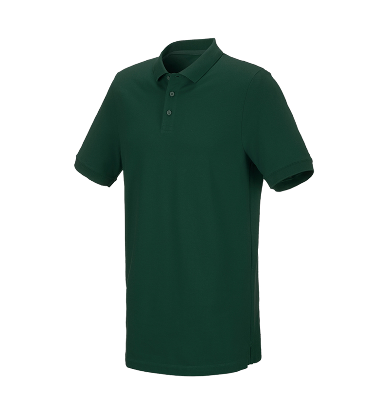 Shirts, Pullover & more: e.s. Piqué-Polo cotton stretch, long fit + green 2