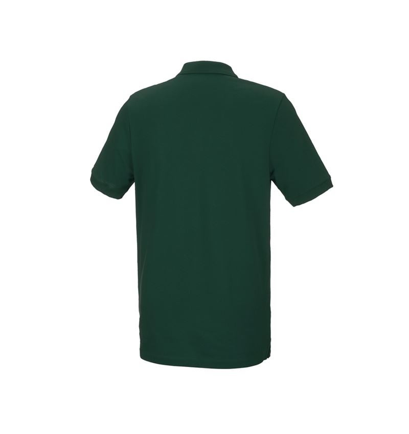 Teman: e.s. Piqué-Polo cotton stretch, long fit + grön 3