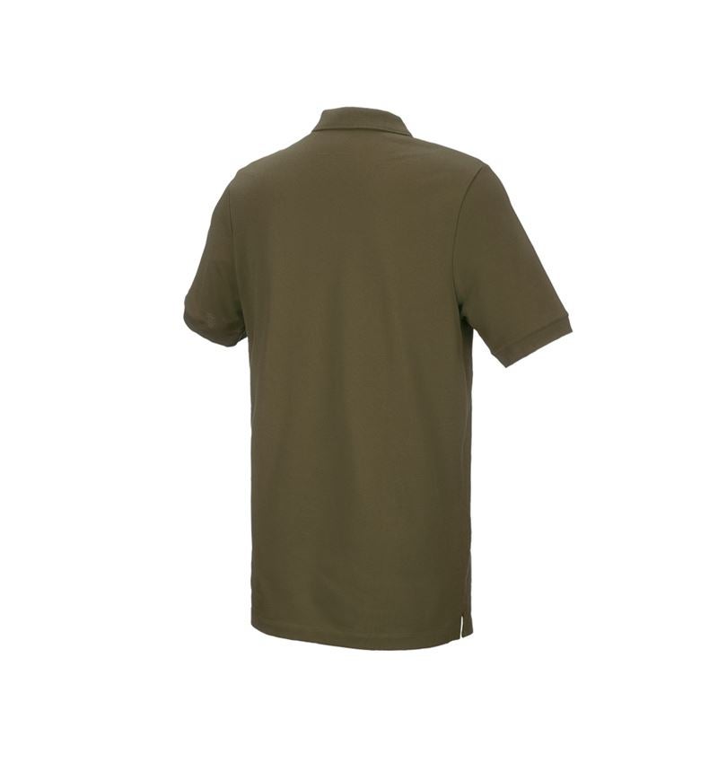 Shirts, Pullover & more: e.s. Piqué-Polo cotton stretch, long fit + mudgreen 3