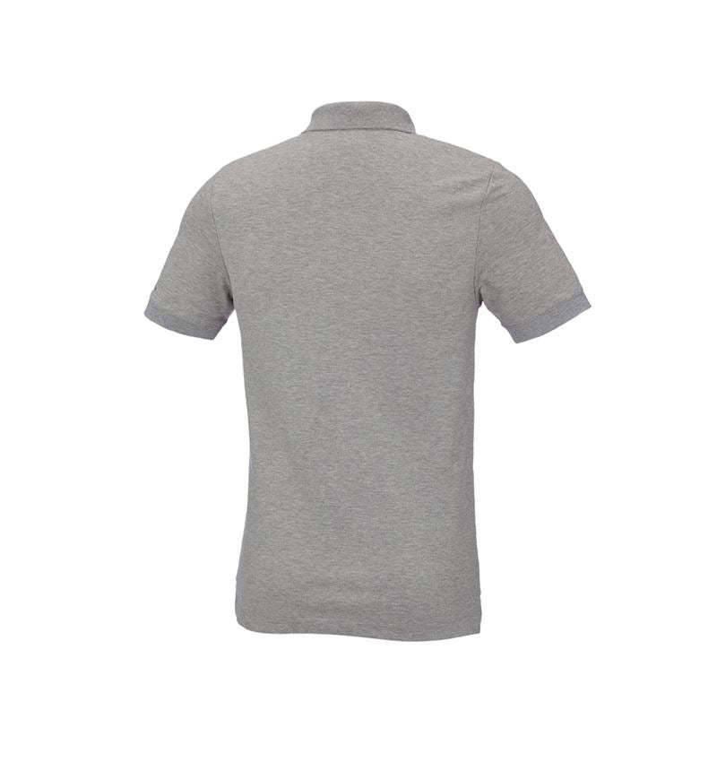 Shirts, Pullover & more: e.s. Pique-Polo cotton stretch, slim fit + grey melange 3