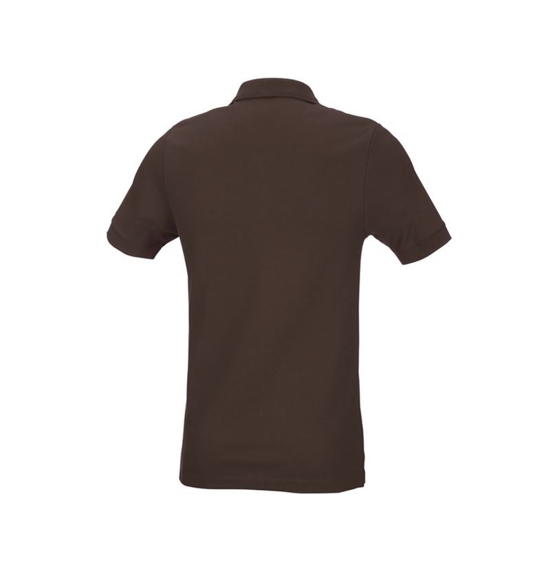 Plumbers / Installers: e.s. Pique-Polo cotton stretch, slim fit + chestnut 3