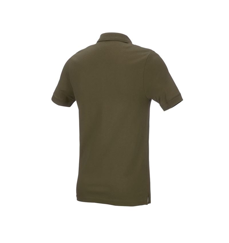Plumbers / Installers: e.s. Pique-Polo cotton stretch, slim fit + mudgreen 3