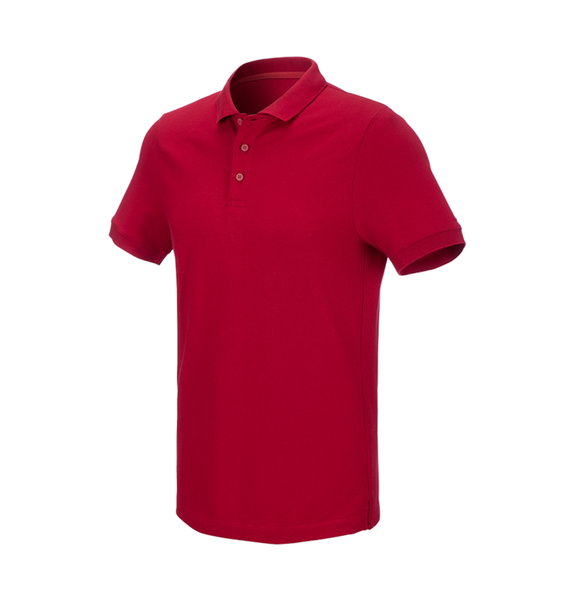 Gardening / Forestry / Farming: e.s. Pique-Polo cotton stretch + fiery red 3