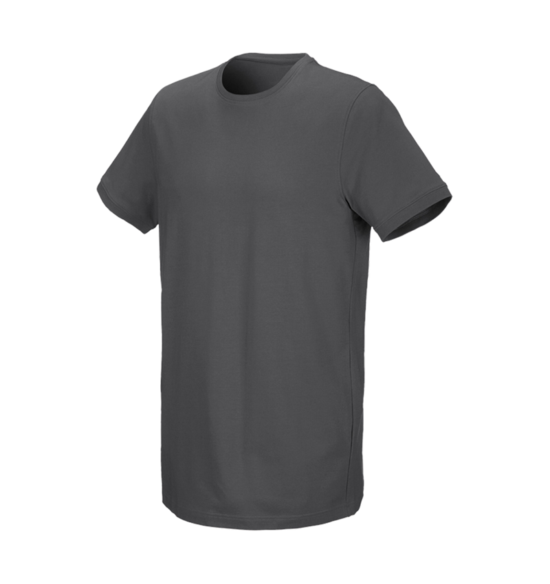 Topics: e.s. T-shirt cotton stretch, long fit + anthracite 2