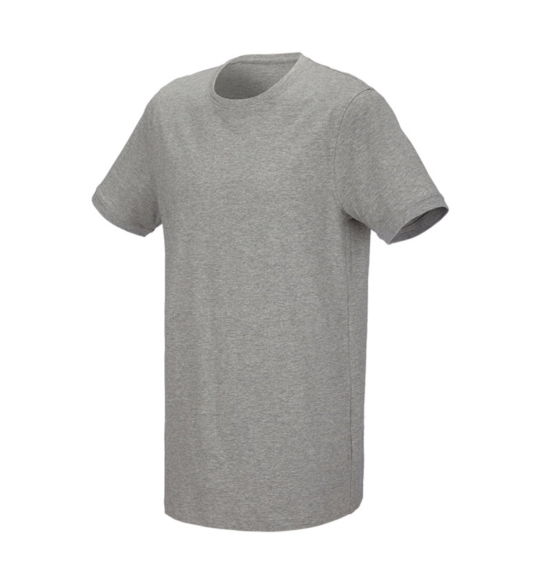 Överdelar: e.s. T-shirt cotton stretch, long fit + gråmelerad 2