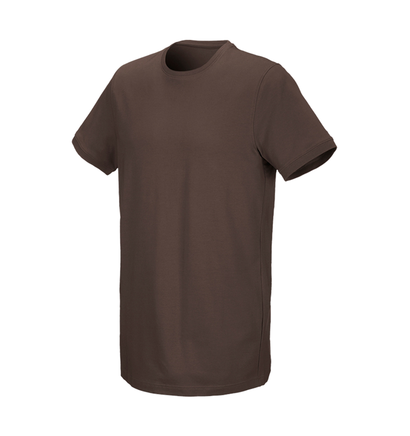 Snickare: e.s. T-shirt cotton stretch, long fit + kastanj 2