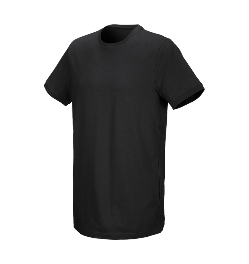 Överdelar: e.s. T-shirt cotton stretch, long fit + svart 2