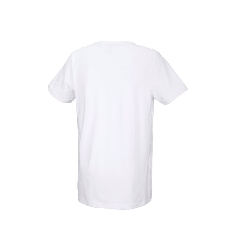 Överdelar: e.s. T-shirt cotton stretch, long fit + vit 3