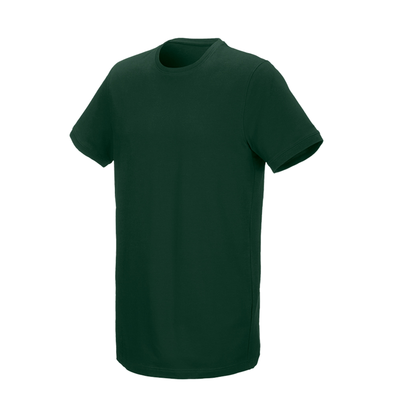Skogsbruk / Trädgård: e.s. T-shirt cotton stretch, long fit + grön 1