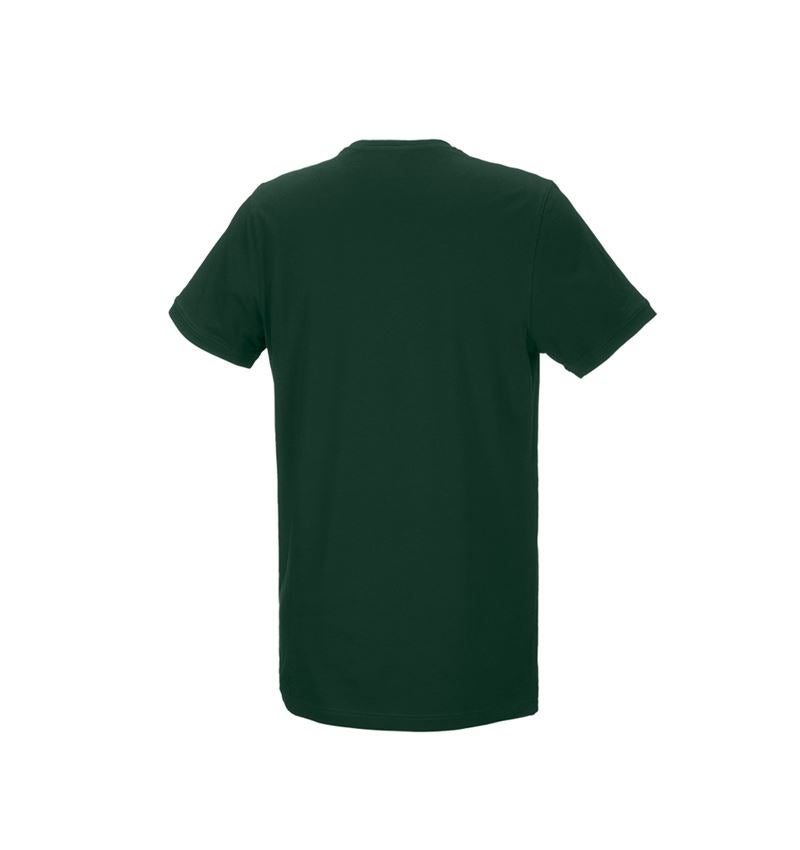 Överdelar: e.s. T-shirt cotton stretch, long fit + grön 2