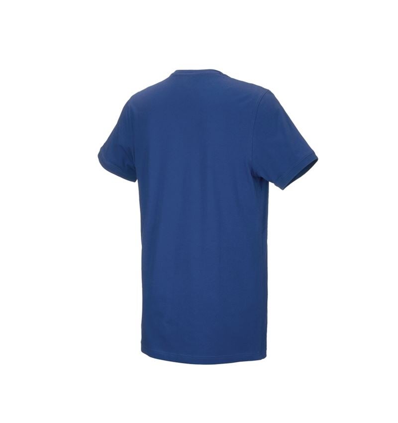 Överdelar: e.s. T-shirt cotton stretch, long fit + alkaliblå 3