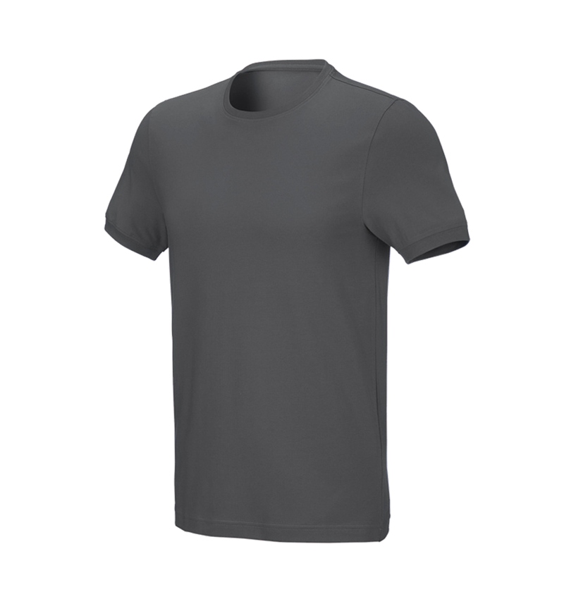 Gardening / Forestry / Farming: e.s. T-shirt cotton stretch, slim fit + anthracite 2