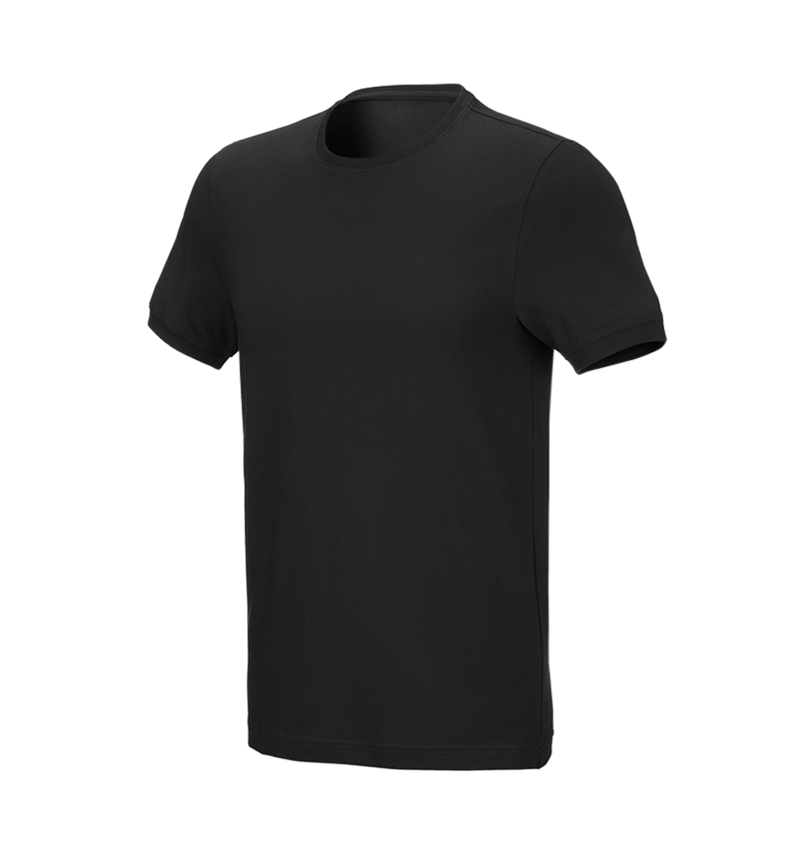 Topics: e.s. T-shirt cotton stretch, slim fit + black 2