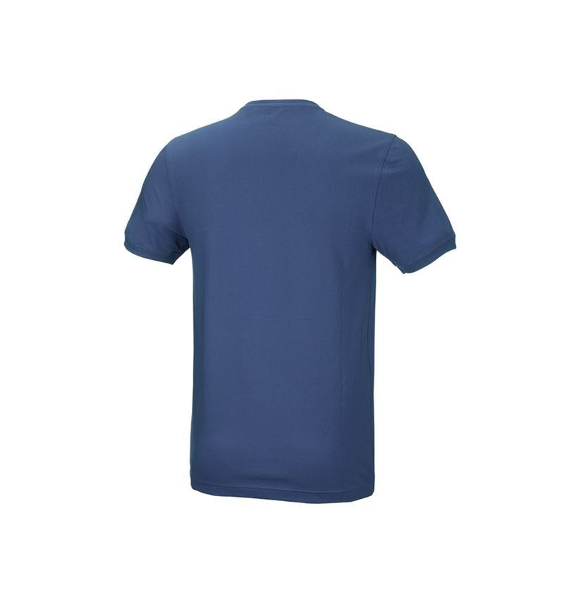 Överdelar: e.s. T-shirt cotton stretch, slim fit + kobolt 3
