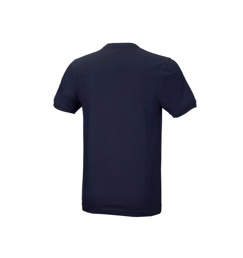 Teman: e.s. T-shirt cotton stretch, slim fit + mörkblå 3