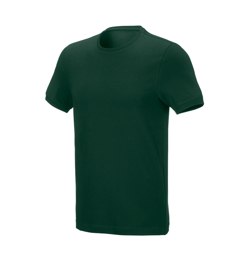 Överdelar: e.s. T-shirt cotton stretch, slim fit + grön 2