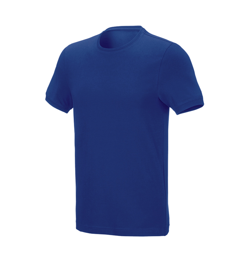 Teman: e.s. T-shirt cotton stretch, slim fit + kornblå 2