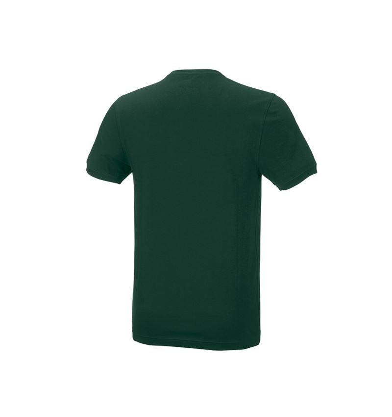 Teman: e.s. T-shirt cotton stretch, slim fit + grön 3