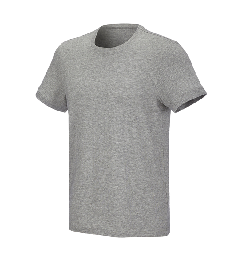 Gardening / Forestry / Farming: e.s. T-shirt cotton stretch + grey melange 3