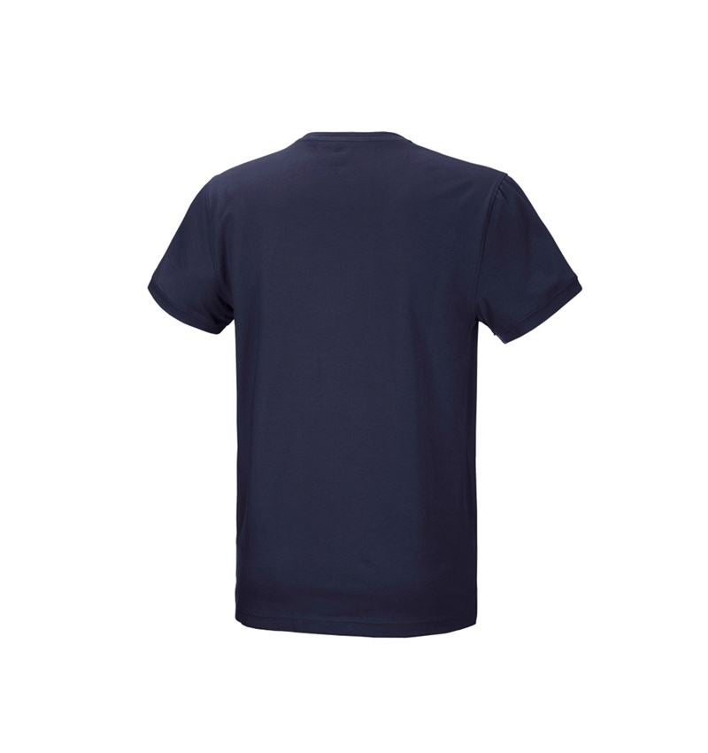 Teman: e.s. T-shirt cotton stretch + mörkblå 3