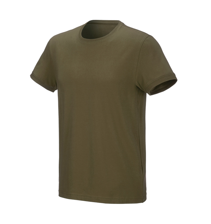Överdelar: e.s. T-shirt cotton stretch + slamgrön 2