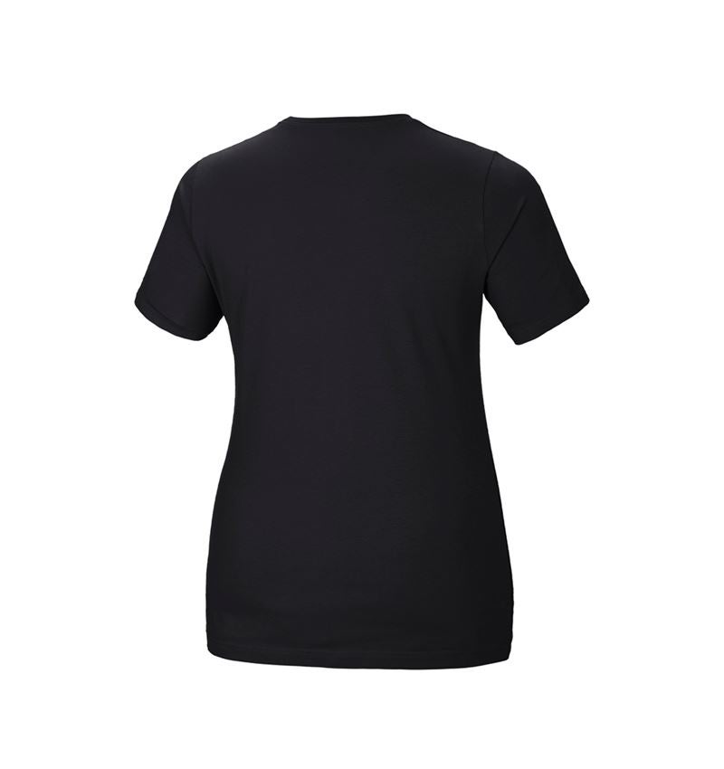 Plumbers / Installers: e.s. T-shirt cotton stretch, ladies', plus fit + black 3