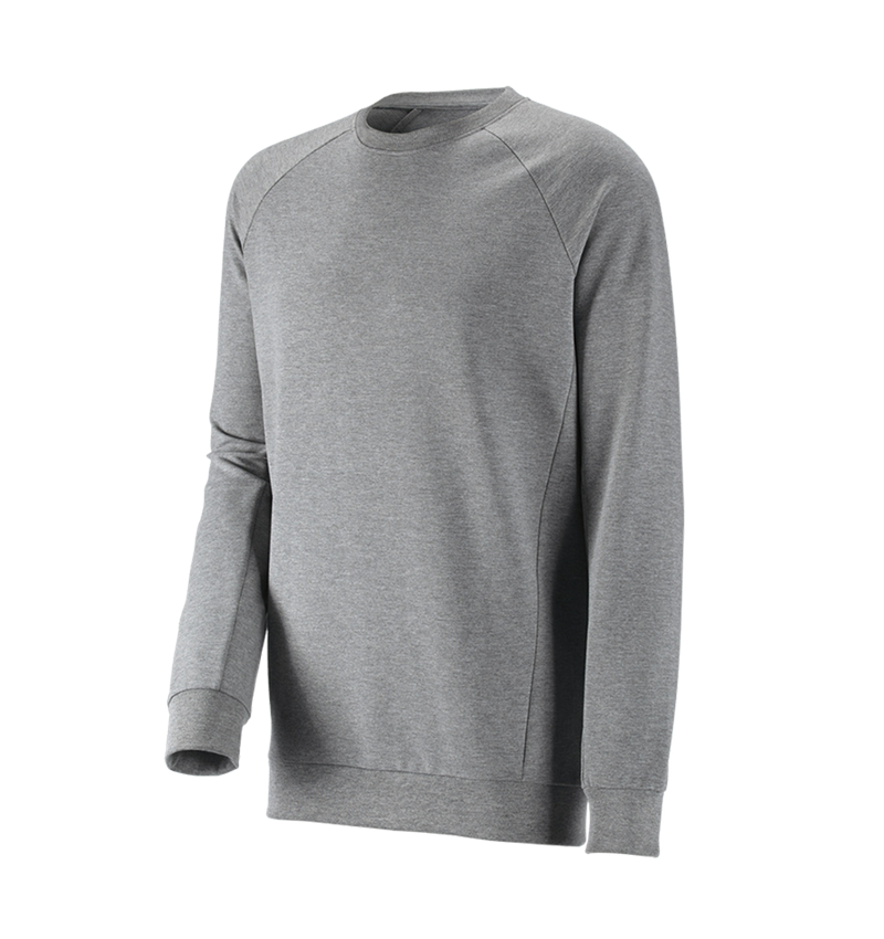 Gardening / Forestry / Farming: e.s. Sweatshirt cotton stretch, long fit + grey melange 2