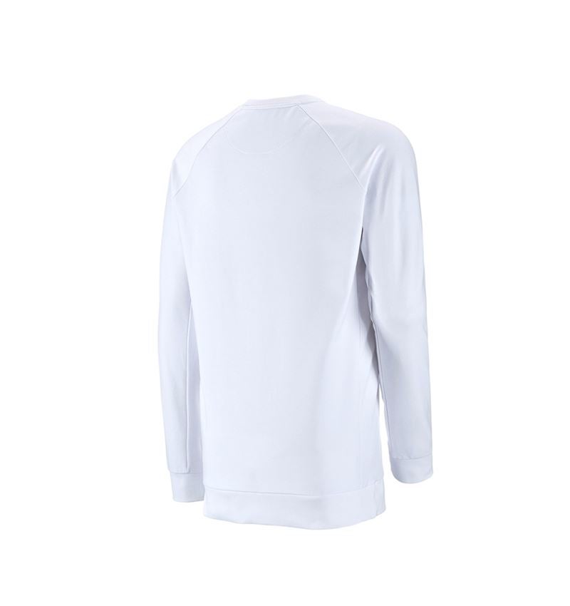 Överdelar: e.s. Sweatshirt cotton stretch, long fit + vit 3