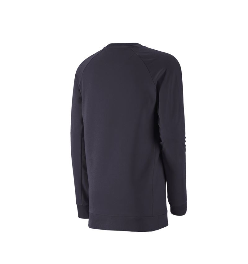 Teman: e.s. Sweatshirt cotton stretch, long fit + mörkblå 3