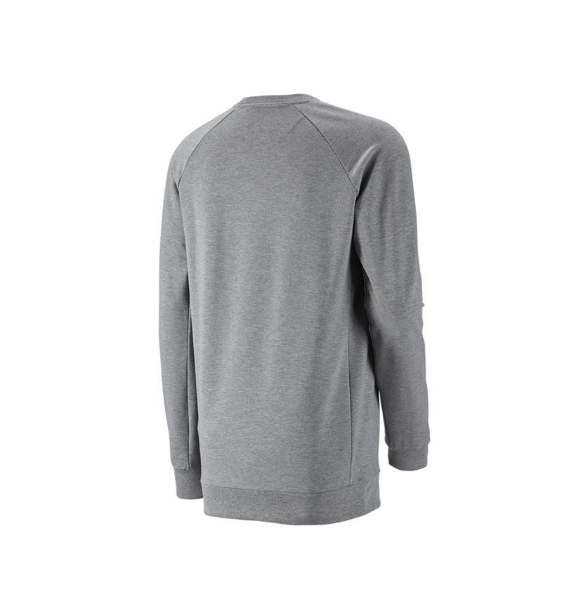 Gardening / Forestry / Farming: e.s. Sweatshirt cotton stretch, long fit + grey melange 3