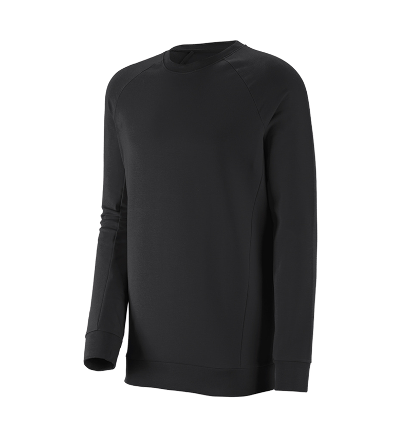 Teman: e.s. Sweatshirt cotton stretch, long fit + svart 2