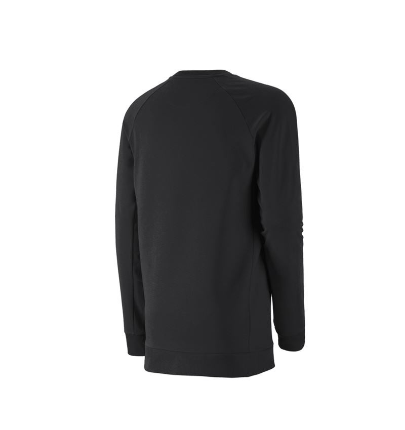 Överdelar: e.s. Sweatshirt cotton stretch, long fit + svart 3