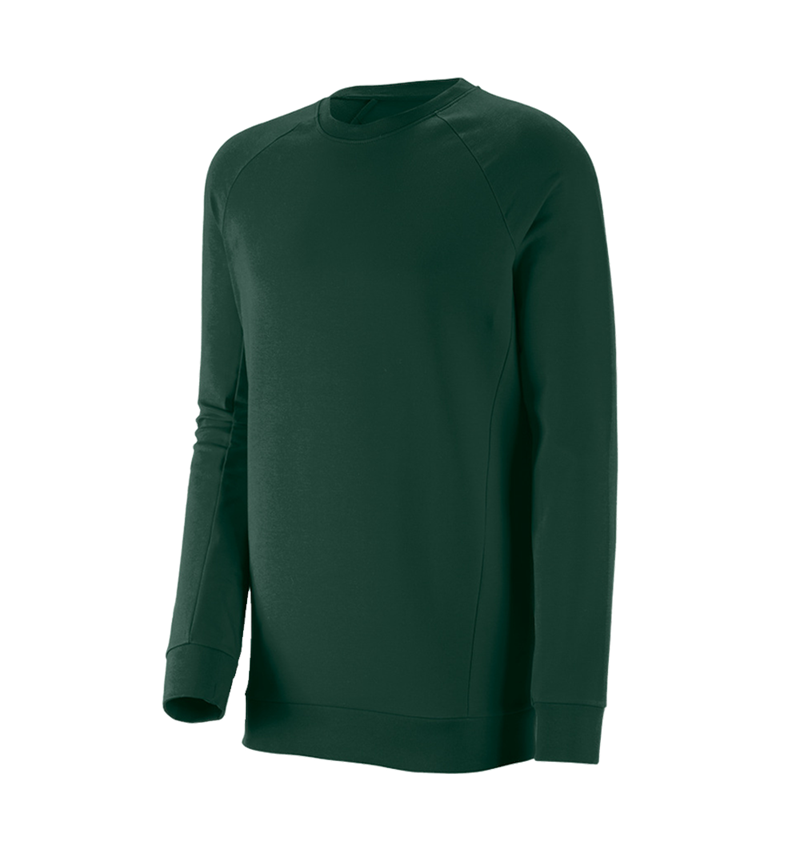 Shirts, Pullover & more: e.s. Sweatshirt cotton stretch, long fit + green 2