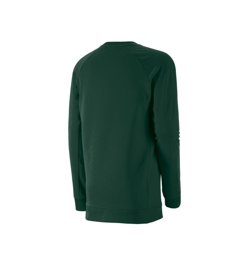 Teman: e.s. Sweatshirt cotton stretch, long fit + grön 3