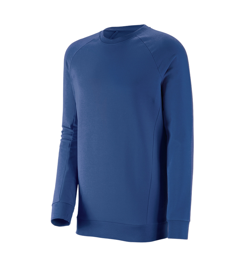Överdelar: e.s. Sweatshirt cotton stretch, long fit + alkaliblå 2