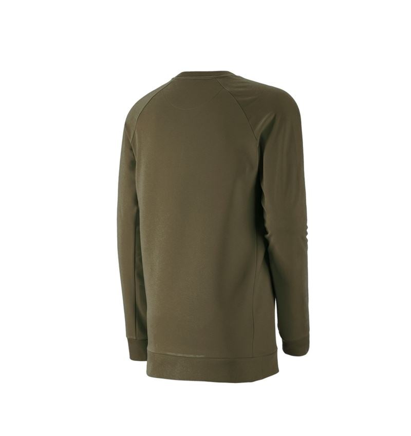 Teman: e.s. Sweatshirt cotton stretch, long fit + slamgrön 3