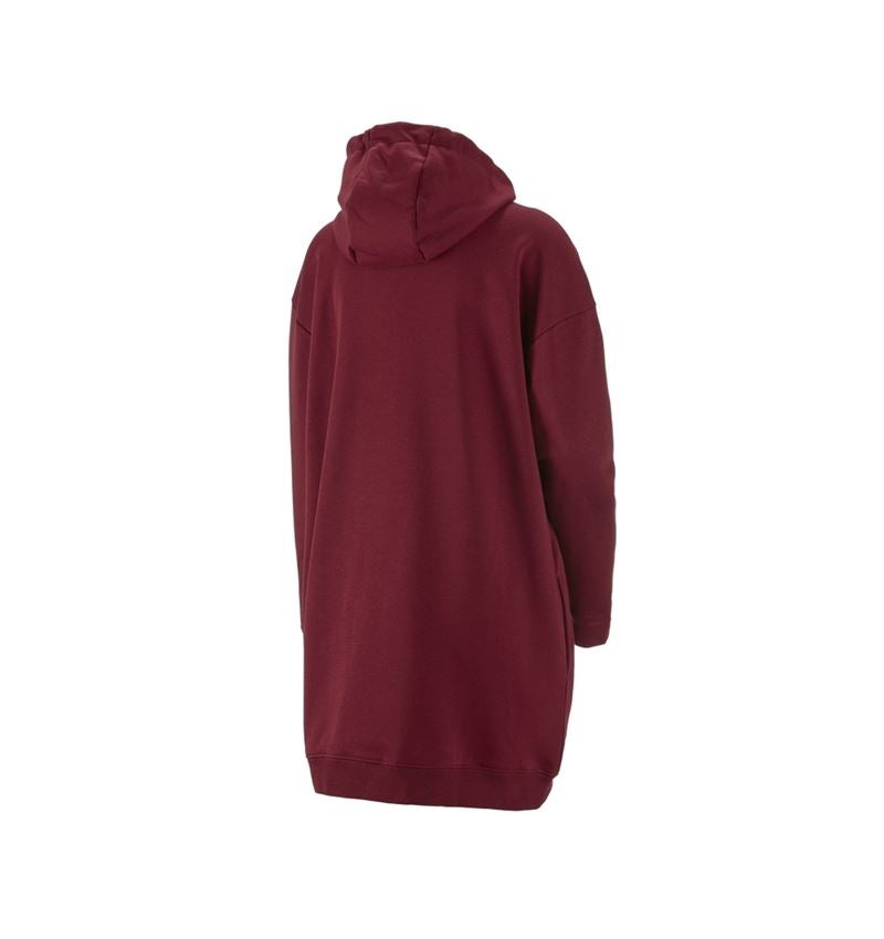 Shirts, Pullover & more: e.s. Oversize hoody sweatshirt poly cotton, ladies + bordeaux 2