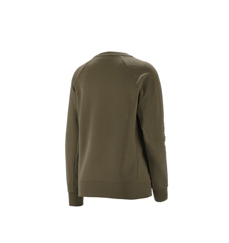 Överdelar: e.s. Sweatshirt cotton stretch, dam + slamgrön 3