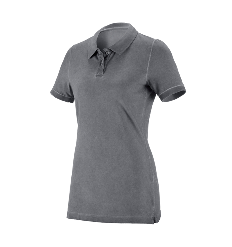 Överdelar: e.s. Polo-Shirt vintage cotton stretch, dam + cement vintage 3