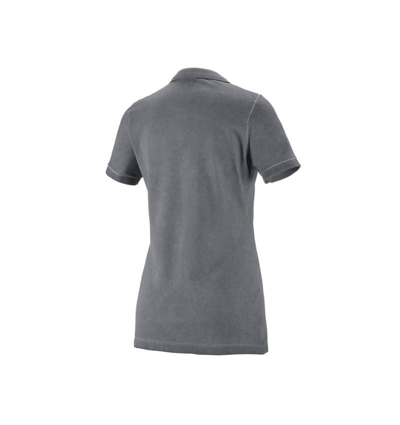 Överdelar: e.s. Polo-Shirt vintage cotton stretch, dam + cement vintage 4