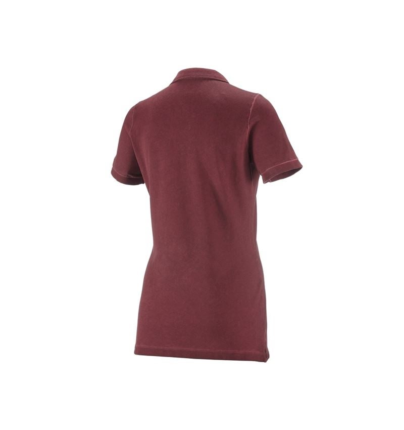 Gardening / Forestry / Farming: e.s. Polo shirt vintage cotton stretch, ladies' + ruby vintage 1
