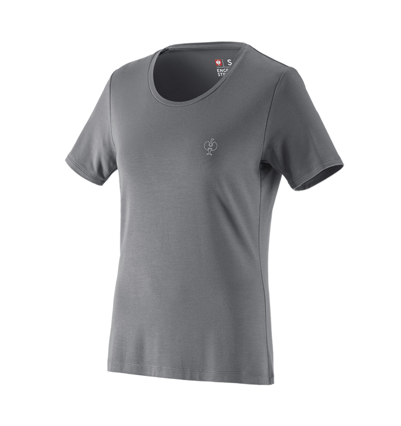 Överdelar: Modal-shirt e.s. ventura vintage, dam + basaltgrå 2