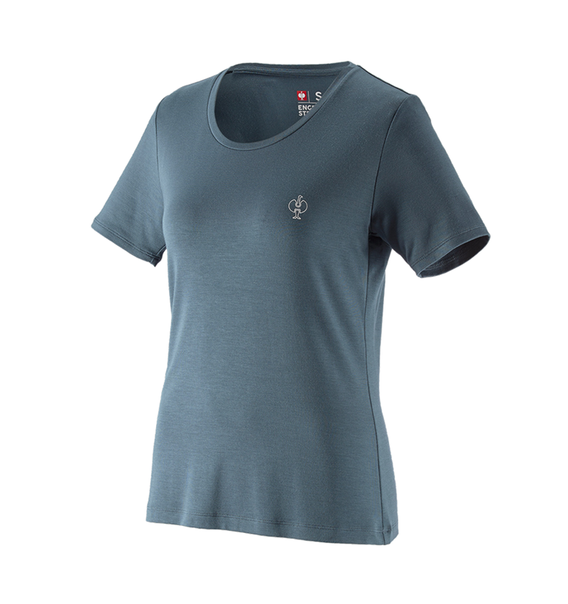 Överdelar: Modal-shirt e.s. ventura vintage, dam + järnblå 2