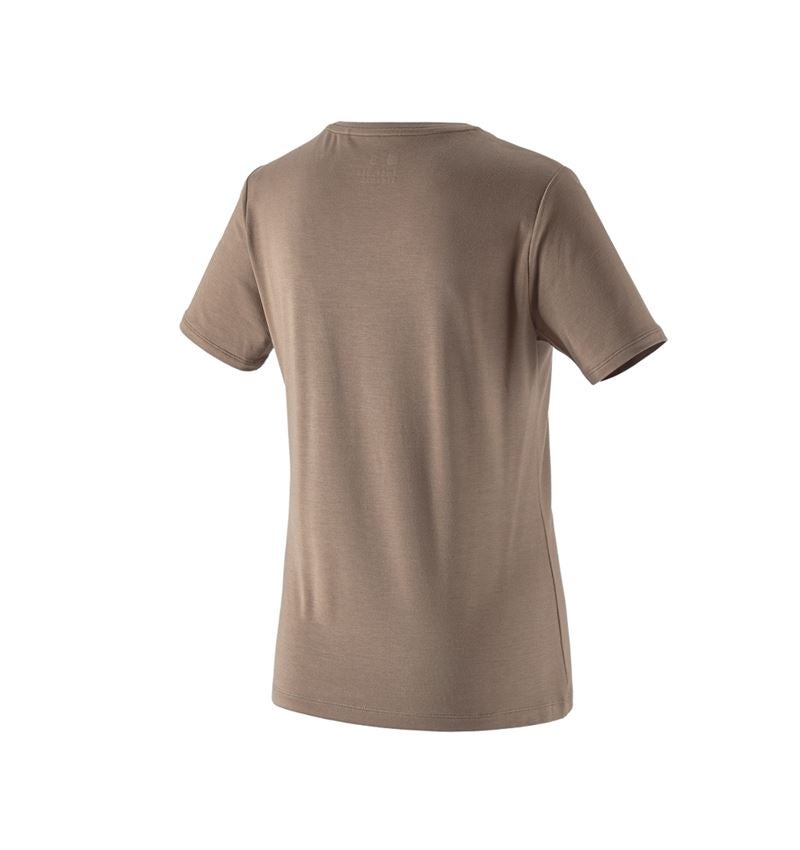 Överdelar: Modal-shirt e.s. ventura vintage, dam + umbrabrun 3
